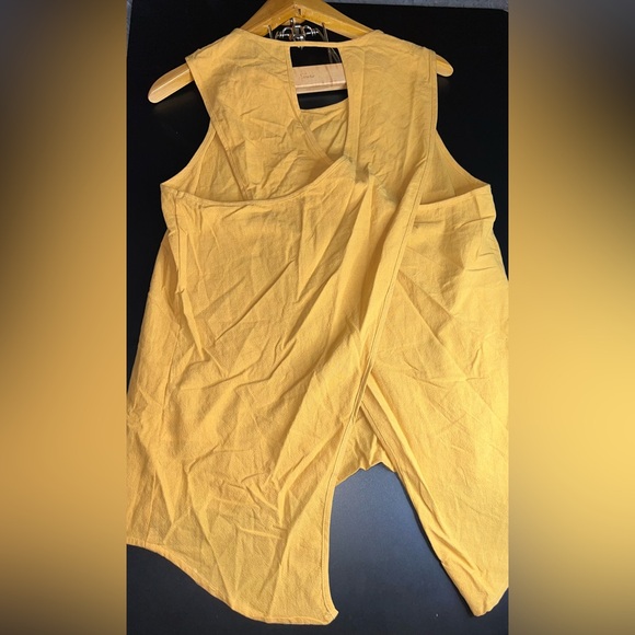 Emery Rose Mustard Yellow Cut Out Wrap Back Top Size XL EUC - Picture 2 of 5